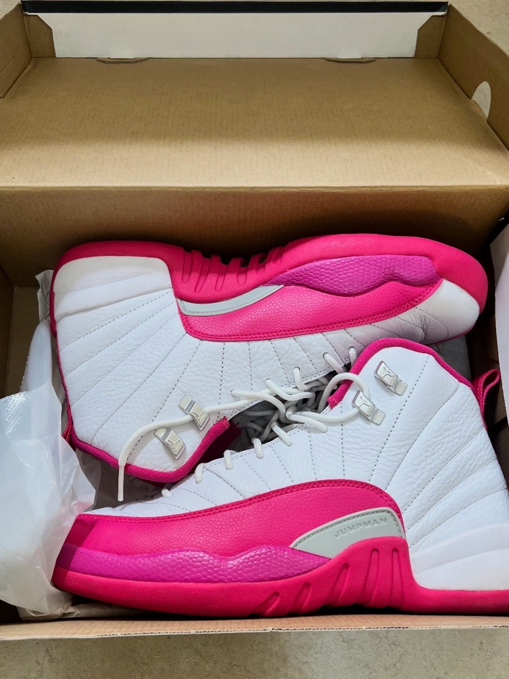 Jordan Pink and White Low-Top Sneakers